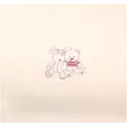 Paturica bebelusi cu Broderie Polar Fleece 90 x 80 cm Womar Zaffiro PT-PF-01 BBJPT-PF-01_Bej