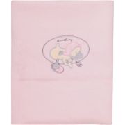 Paturica bebelusi cu Broderie Polar Fleece 90 x 80 cm Womar Zaffiro PT-PF-01 BBJPT-PF-01_Roz Deschis
