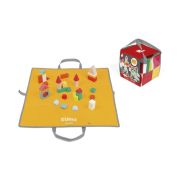 Janod - Set de constructie Kubix cu 40 de cuburi - J08074