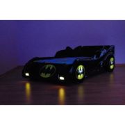 PAT 2 COPII BATMOBIL 3D (BATMAN) CU LUMINI SI SOMIERA PENTRU SALTEA 200X140 CM - COS8000