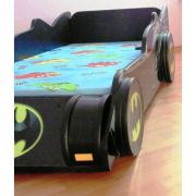 PAT 2 COPII BATMOBIL 3D (BATMAN) CU LUMINI SI SOMIERA PENTRU SALTEA 200X140 CM - COS8000