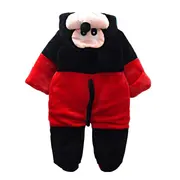 Combinezon rosu plusat bebelusi - Soricel (Marime Disponibila: 18 luni) MDMic