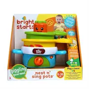 52127 ? Bright Starts Set de vase muzicale Nest ?N Sing Giggling Gourmet - BBB1577