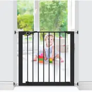 Poarta de siguranta Noma Easy Fit, presiune, 75-82 cm, metal negru, N94313
