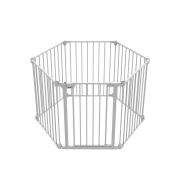 Tarc de joaca hexagonal modular cu saltea Noma, metal alb, N94023