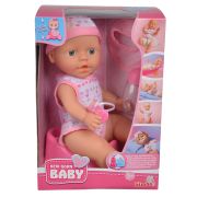 Papusa simba new born baby 30 cm bebe darling cu olita si bavetica roz deschis hubs105037800-lpi