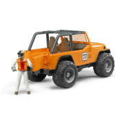 Jeep Cross Country portocaliu cu figurina, scara 1:16, Bruder NCR2542