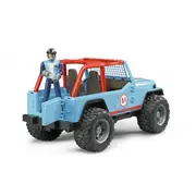 Jeep Cross Country albastru cu figurina, scara 1:16, Bruder NCR2541B