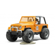 Jeep Cross Country portocaliu cu figurina, scara 1:16, Bruder NCR2542