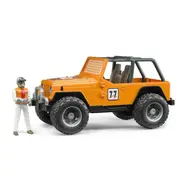 Jeep Cross Country portocaliu cu figurina, scara 1:16, Bruder NCR2542
