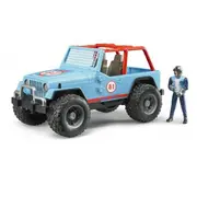 Jeep Cross Country albastru cu figurina, scara 1:16, Bruder NCR2541B