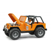 Jeep Cross Country portocaliu cu figurina, scara 1:16, Bruder NCR2542
