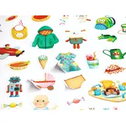 Abtibilduri Djeco, Lumea bebelusului, 362 buc - BRBDJ09086