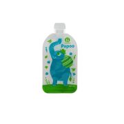 Petite&Mars - Set 6 pungi reutilizabile pentru hranire cu elefantei Papoo Albastru BYN901807