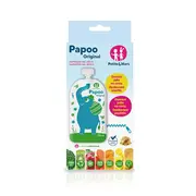 Petite&Mars - Set 6 pungi reutilizabile pentru hranire cu elefantei Papoo Albastru BYN901807