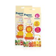 Petite&Mars - Set 6 pungi reutilizabile pentru hranire cu leuti Papoo Portocaliu BYN901808
