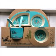Set cina pentru bebelusi Elefant Albastru - SOLBJB555020
