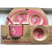 Set cina pentru bebelusi Unicorn Roz - SOLBJB555000