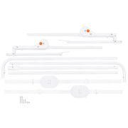 Lionelo - Bariera protectie pat Hanna, 150x66 cm, Gri BYNLO-HANNA
