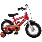 Bicicleta pentru baieti 10 inch cu maner si roti ajutatoare Cars partial montata - SOLVOL31005