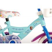 Bicicleta pentru fete 10 inch cu maner roti ajutatoare si cosulet partial montata Frozen - SOLVOL51061