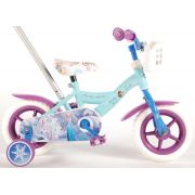 Bicicleta pentru fete 10 inch cu maner roti ajutatoare si cosulet partial montata Frozen - SOLVOL51061