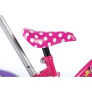 Bicicleta pentru fete 10 inch cu maner roti ajutatoare si cosulet Minnie Mouse - SOLVOL31008
