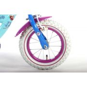 Bicicleta pentru fete 12 inch cu scaun pentru papusi roti ajutatoare si cosulet Frozen partial montata - SOLVOL51261