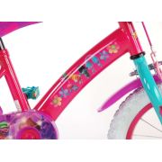Bicicleta pentru fete 14 inch cu scaun pentru papusi roti ajutatoare si cosulet Trolls - SOLVOL61452-CH