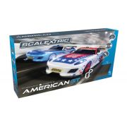 Pista masinute American GT Scalextric 5m traseu masinute GT Lightning No 27 Race Car si GT Eagle No 66 Race Car - SOLSCX1361P
