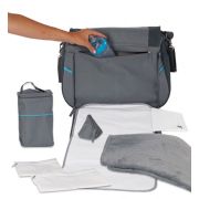Geanta multifunctionala cu accesorii incluse BO Jungle pentru bebelusi gri - SOLBJB300420
