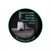 Umidificator cu ionizare si difuzor arome BO Jungle cu functie purificare aer 6 litri si lumina veghe cu telecomanda - SOLBJB200500
