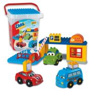 Set constructie cuburi Unico Galetusa Masini si Garaj 35 piese - SOLUN8569