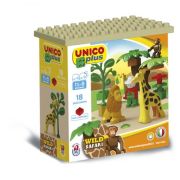 Set constructie cuburi Unico Safari mici 18 piese - SOLUN8561