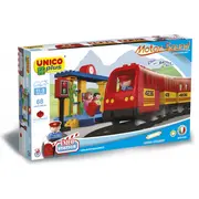 Set constructie Unico Plus Trenulet cu baterii 68 piese - SOLUN8615