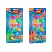 Set pescuit cu undita si 10 pestisori Globo GL38575 - SOLGL38575