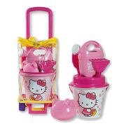Troller cu ghiozdanel Hello Kitty Androni pentru copii cu jucarii plaja si nisip si galetusa  - SOLAG6402-00HK