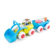 Tractor culori vesele cu remorca si animalute  - Midi - VK781234