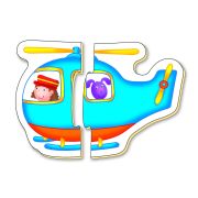 Baby puzzles: set de 6 puzzle-uri transport (2 piese)
