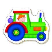 Baby puzzles: set de 6 puzzle-uri transport (2 piese)