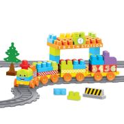 Set de constructii cu trenulet - 89 piese