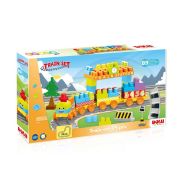 Set de constructii cu trenulet - 89 piese