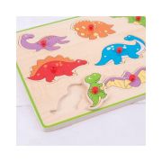 Puzzle din lemn incastru - dinozauri