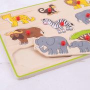 Puzzle din lemn incastru - safari