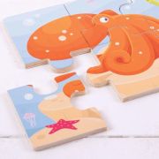 Set 3 puzzle din lemn - lumea acvatica
