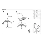 Scaun birou copii hm coco 4, ergonomic, stofa, cadru metalic, inaltime ajustabila, roti pivotante, 80 kg, gri deschis drm3836