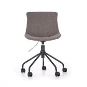 Scaun birou copii hm doblo, ergonomic, roti pivotante, cadru cromat, stofa, inaltime ajustabila, 100 kg, gri drm4638