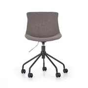 Scaun birou copii hm doblo, ergonomic, roti pivotante, cadru cromat, stofa, inaltime ajustabila, 100 kg, gri drm4638