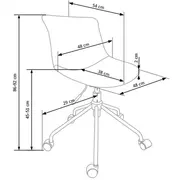 Scaun birou copii hm doblo, ergonomic, roti pivotante, cadru cromat, stofa, inaltime ajustabila, 100 kg, gri drm4638