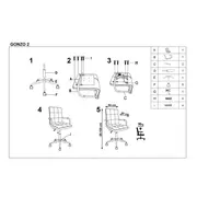 Scaun birou copii hm gonzo 2, ergonomic, cadru metalic, tapitat cu piele ecologica, mecanism de balans, cu brate, 90 kg, negru drm3832